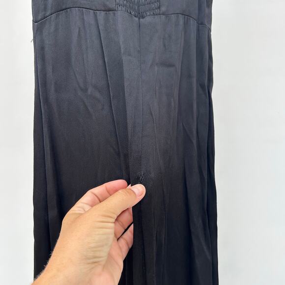 DISSH Gigi Satin Midi Black Cocktail Dress Slinky Slip Strappy Size 2 Long - Picture 8 of 12
